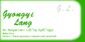 gyongyi lang business card